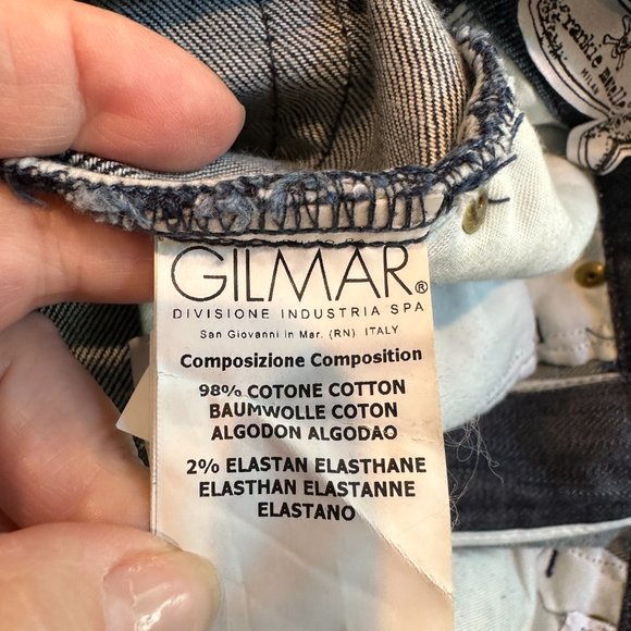 Frankie Morello Jeans Slim Straight Leg Gold Skull Crossbones Streetwear Size 28 - Picture 6 of 16